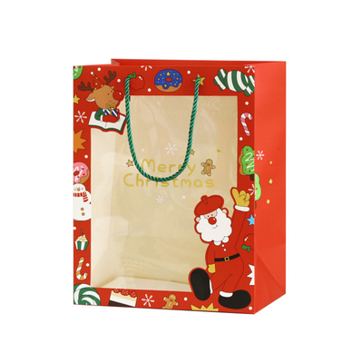 comprare Borse di distributore di giornali stampate su ordinazione con la chiara finestra per il regalo di Natale online manufacture