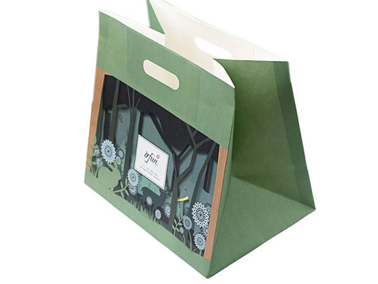 comprare Borse di carta colorate stampate su ordinazione del pranzo con la fabbrica tagliante delle maniglie online manufacture