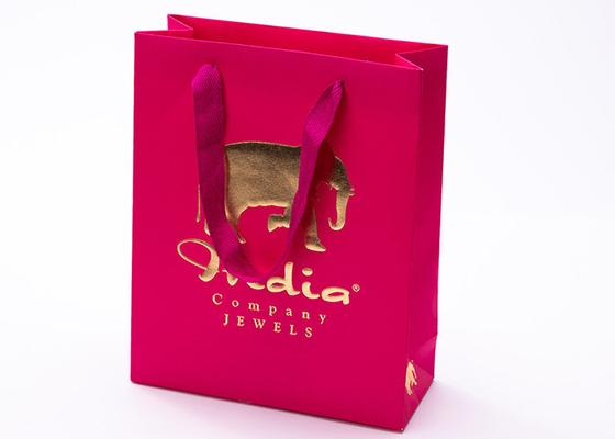 comprare Pacchetto rosso del regalo dei sacchi di carta stampato abitudine promozionale con la corda della maniglia del cotone online manufacture