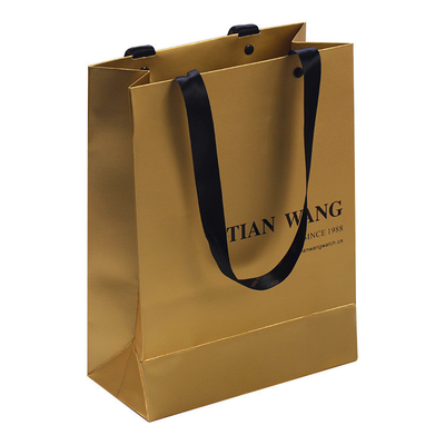 comprare Gli orologi su ordinazione di qualità superiore della carta dell'oro insacca la corda Logo Printing del nastro del raso online manufacture