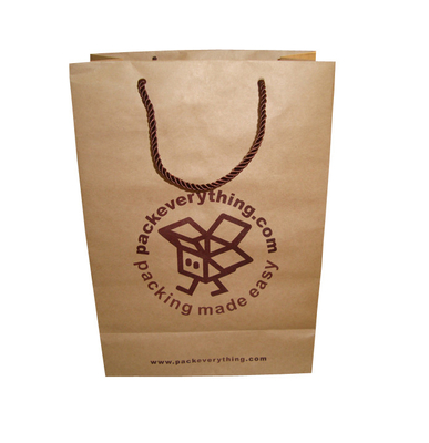 comprare Borse di distributore di giornali stampate di Brown Kraft delle borse delle mercanzie di Kraft che imballano vendita all'ingrosso online manufacture