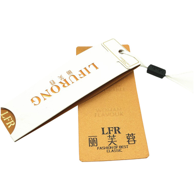 comprare Le etichette di carta dell'oscillazione di marca dell'abbigliamento di lusso su ordinazione imprimono la stagnola di oro che timbra il logo online manufacture