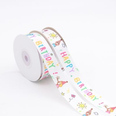 comprare Nastro di raso stampato multicolore personalizzato al metro Produttore di nastri con logo a colori online manufacture