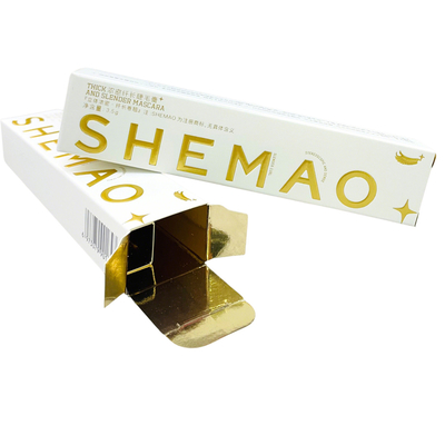 comprare Premium Custom Paper Eyelash Mascara Boxes with Gold Foil & Embossed Logo – Luxury Cosmetic Paper Packaging online manufacture