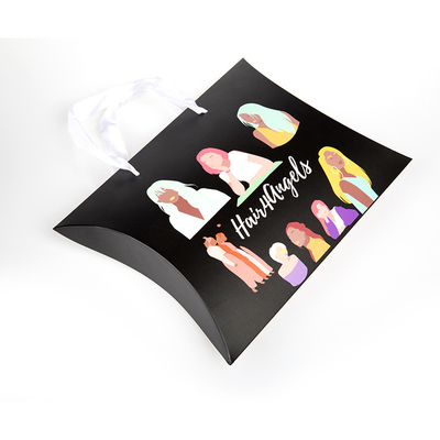 comprare Custom Printed Pillow Boxes with Handle – Luxury Packaging for Wigs, Hair Extensions & Accessories online manufacture