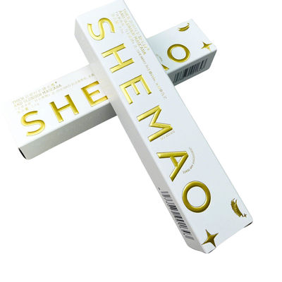 comprare Scatole di imballaggio di mascara di carta di lusso personalizzate con timbro in foglio d'oro e logo in rilievo Produttore di scatole cosmetiche di carta premium fabbricazione online