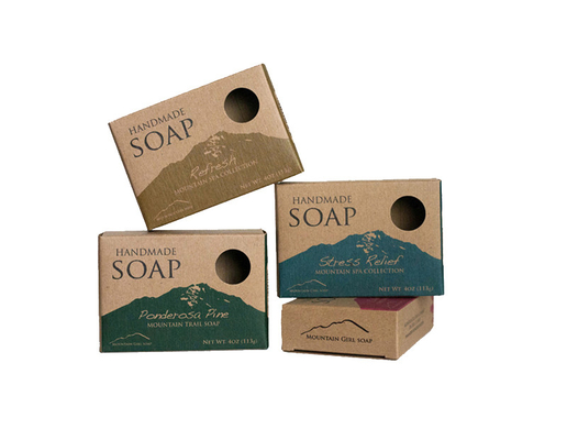 comprare L'abitudine ha stampato i piccoli contenitori di sapone della carta kraft di Brown che imballano con la finestra online manufacture