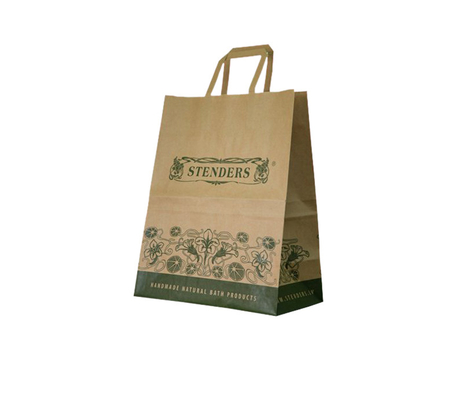 comprare Borse stampate del pranzo della carta kraft di Brown che imballano con il fornitore di carta piano della maniglia online manufacture