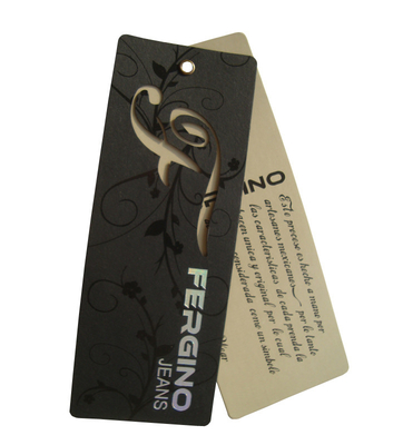 comprare Etichette amichevoli di carta stampate dell'abbigliamento di Eco per la cavità Logo Eyelet di affari dell'abbigliamento online manufacture