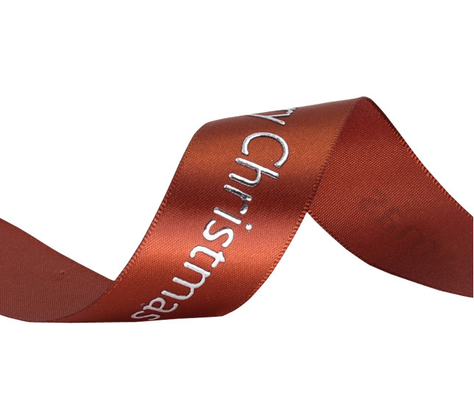 comprare Nastro satinato personalizzato eco-compatibile con logo in foglio d'argento stampato online manufacture