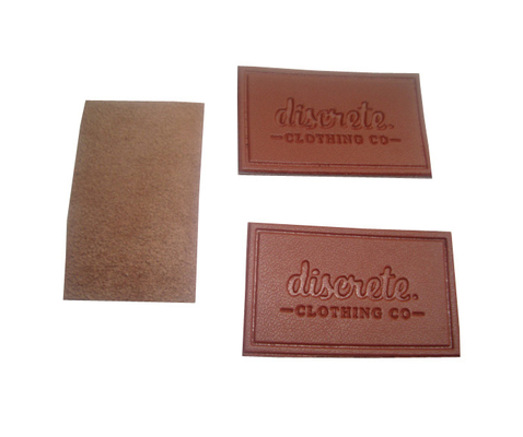 comprare Le etichette di cuoio su ordinazione genuine hanno annunciato la protezione tagliata duratura del Velcro del confine online manufacture