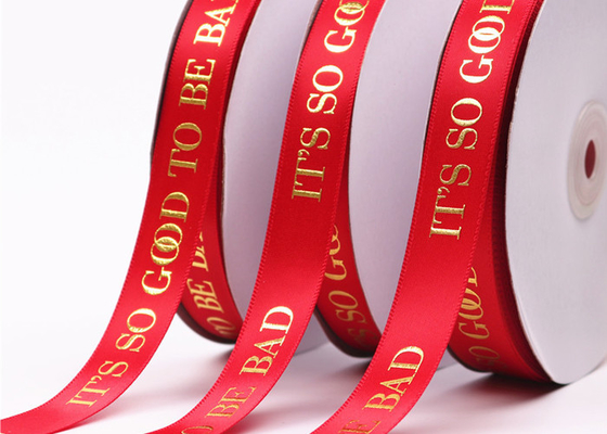 comprare Al dettaglio nastro satinato personalizzato con logo di foglio d'oro nastro di lusso per boutique online manufacture