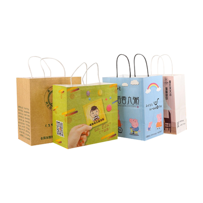 Un buon prezzo. Le borse asportabili personali di carta kraft di Brown comerciano con Logo Printing in linea