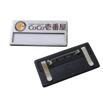 Un buon prezzo. Logo personalizzato Etichette di nome stampabili distintivi personalizzati con pin di sicurezza per conferenze in linea