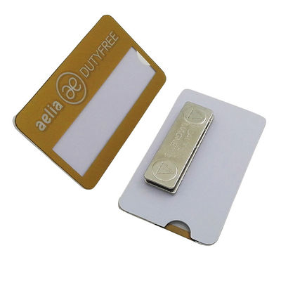 Badge di nome in PVC personalizzati online etichette di nome in plastica magnetiche con opere d'arte