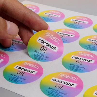 Un buon prezzo. Adesivi di carta stampati a misura Etichette autoadesive ecologiche economiche in linea