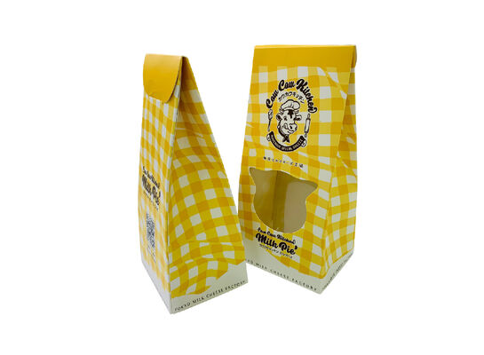 Scatola di imballaggio regalo stampata su misura con finestra. Scatole di carte per biscotti, dolci, dolci e piccoli regali.