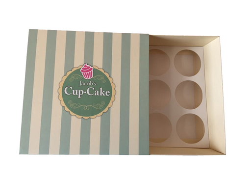 Un buon prezzo. Scatole per cupcake pieghevoli personalizzate all'ingrosso con vassoio di carta all'interno del fornitore in linea