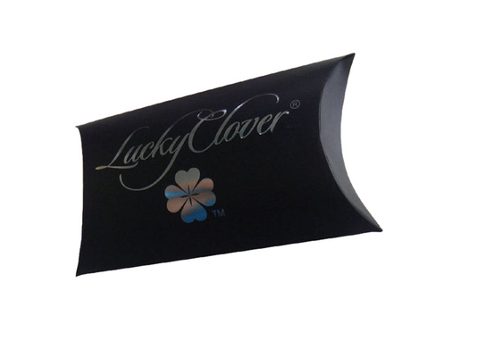Un buon prezzo. Stampa personalizzata della scatola dei colori del cuscino di carta nera con il logo della stampa a lamina d'argento in linea